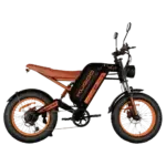 Kugoo V6 electric bike full view black and orange